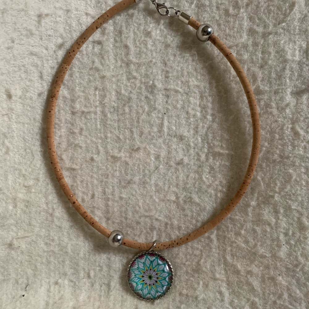 Blue and earthly necklace, Native American